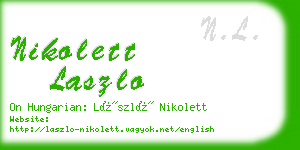 nikolett laszlo business card